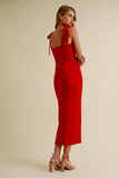 Love Spell Midi Dress Red