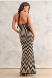 Muse Knit Maxi Dress Tan/Black