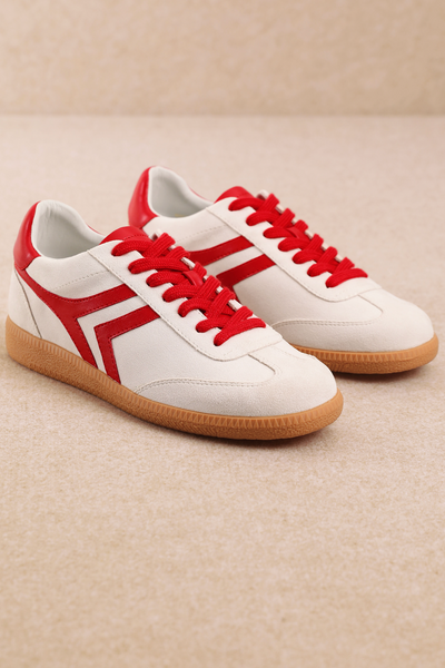 Xena Retro Sneaker- Red/White