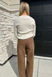 Espresso High Rise Barrel Jeans