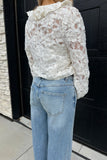 Mollie Lace Tie Top Cream