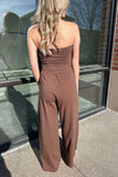 Juliette Strapless Jumpsuit Brown