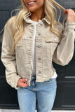 Autumn Denim Jacket Taupe