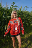 Huskers Crew Red/Black