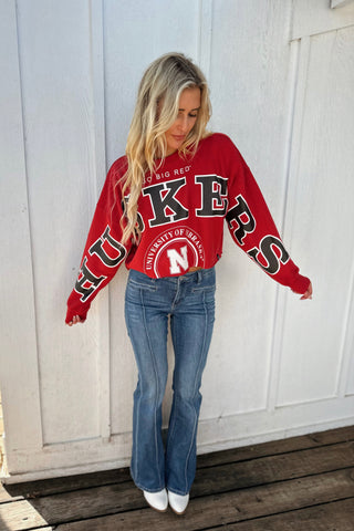 Husker Crew Red