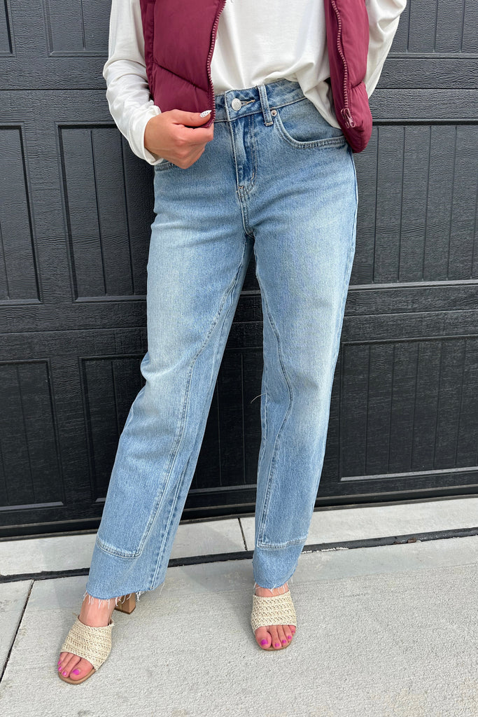 Lake Mid Rise Straight Jeans