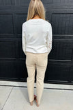 Parker Floral Embroidered Sweater White