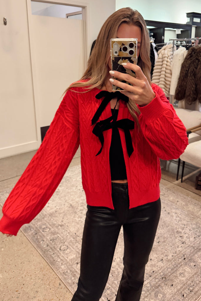 Red Bow Tie Sweater