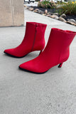 Cabernet Kitten Heel Boot- Red