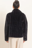 Faux Fur Jacket- Black