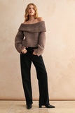 Mocha Brown Off Shoulder