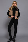 Reversible Faux Reverse Vest- Brown/Tan