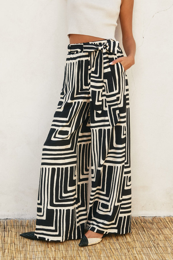 Abstract Pant - Black/Cream