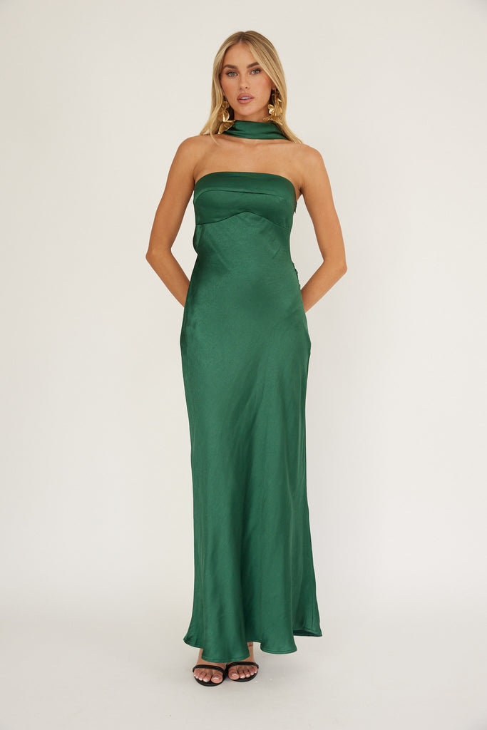 Runway Maxi Dress- Forest Green
