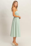Hamptons Stripe Midi Dress- Green