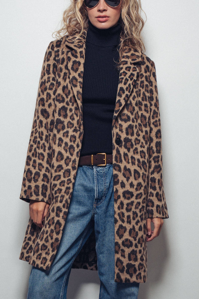 Leopard Print Oversized Statement Coat