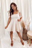Fit & Flare Taupe Mini Dress- FINAL SALE