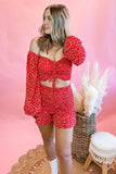 Maldives Red Floral Set - FINAL SALE