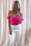 Girls Trip Pleated Top Pink