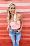 Cotton Candy Pink Tube Top