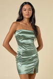 Kiwi Satin Jersey Bodycon Dress