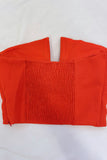 Ruby Red Strapless Bow Top