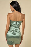 Kiwi Satin Jersey Bodycon Dress