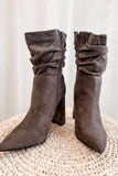 Harper Rouched Taupe Bootie